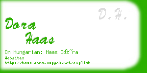 dora haas business card